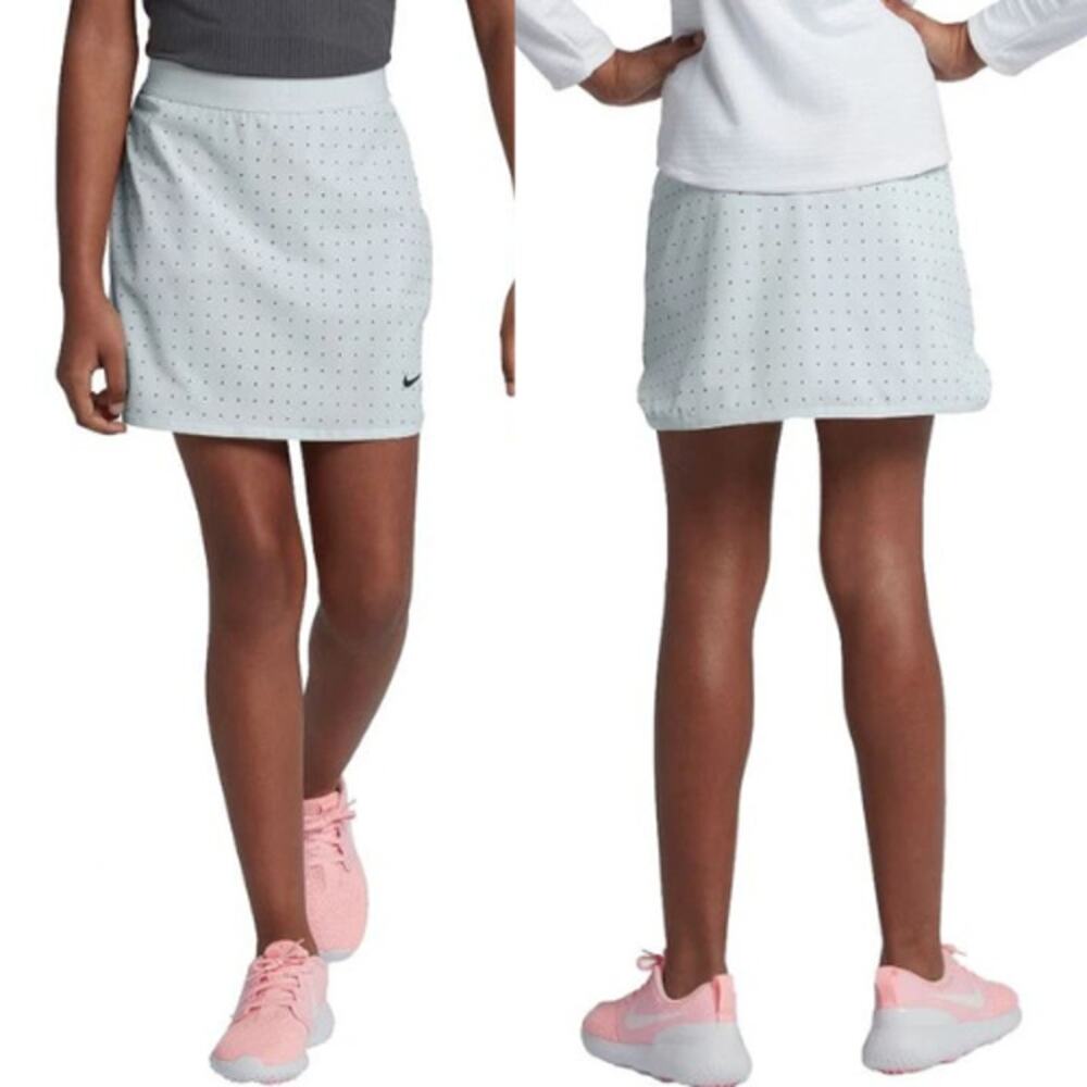 Nike High Rise Flex Print Skort Pure Platinum/Dark Grey/Black Kids Girls Size XL
